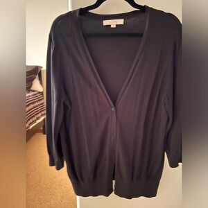Loft lightweight black cardigan xl